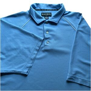 Footjoy Men’s XL Light Blue Performance Short‎ Sleeve Golf Polo EUC